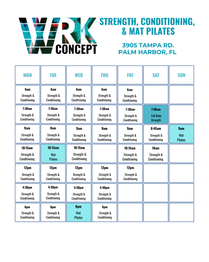wrk concept schedule